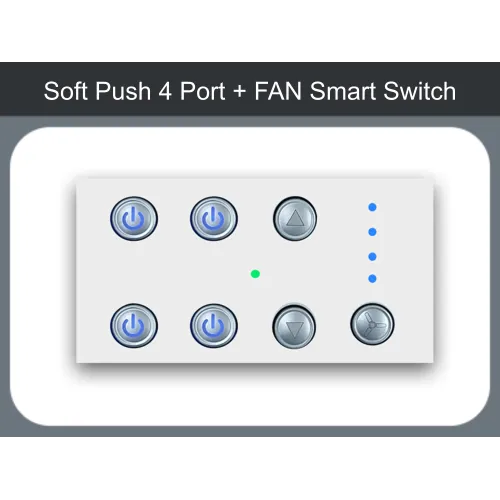 5 Port (4 Light + Fan Controller) Smart Modular Switch |  [FB41]